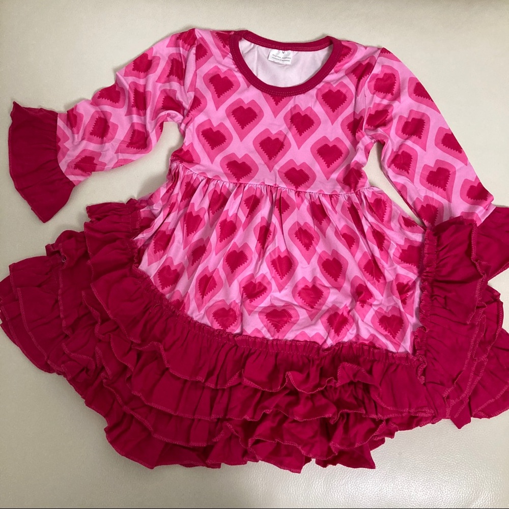 St. Valentines Heart ❤️ cute ruffle dress - Picture 1 of 5